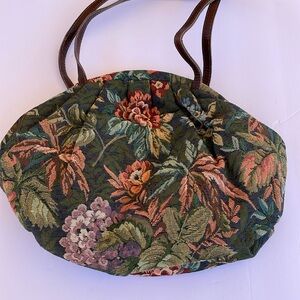 Tapestry Framed Vintage Shoulder Hobo Bag